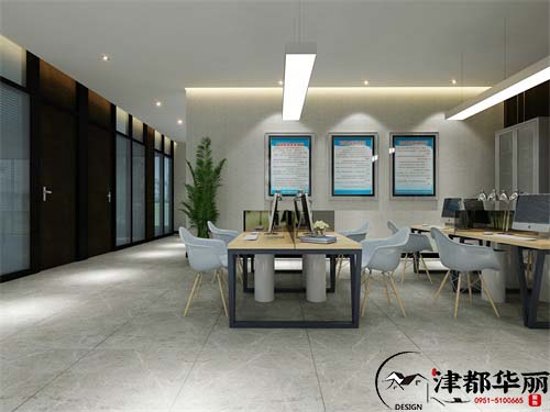 彭阳亚盛物流办公室装修设计方案|简洁环保，轻松舒适