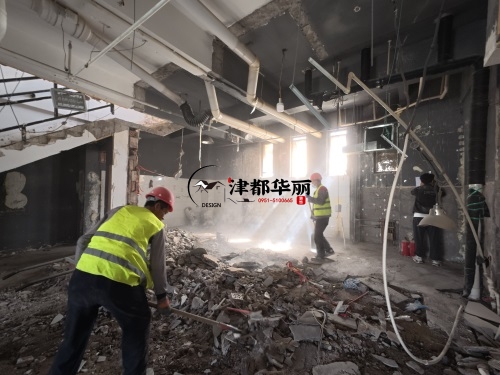 彭阳设计装修公司|彭阳医美会所设计装修项目前期施工拆除